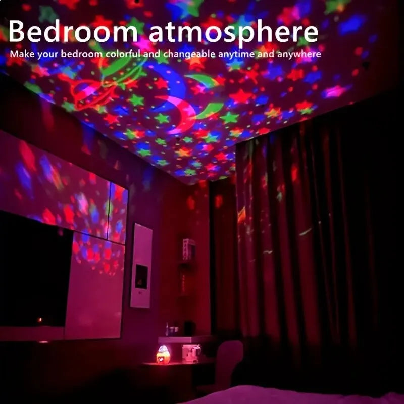 LED Sterrenhemel Projector – Galaxy Lamp met Maan en Sterren, RGB Nachtlamp en Sfeerverlichting