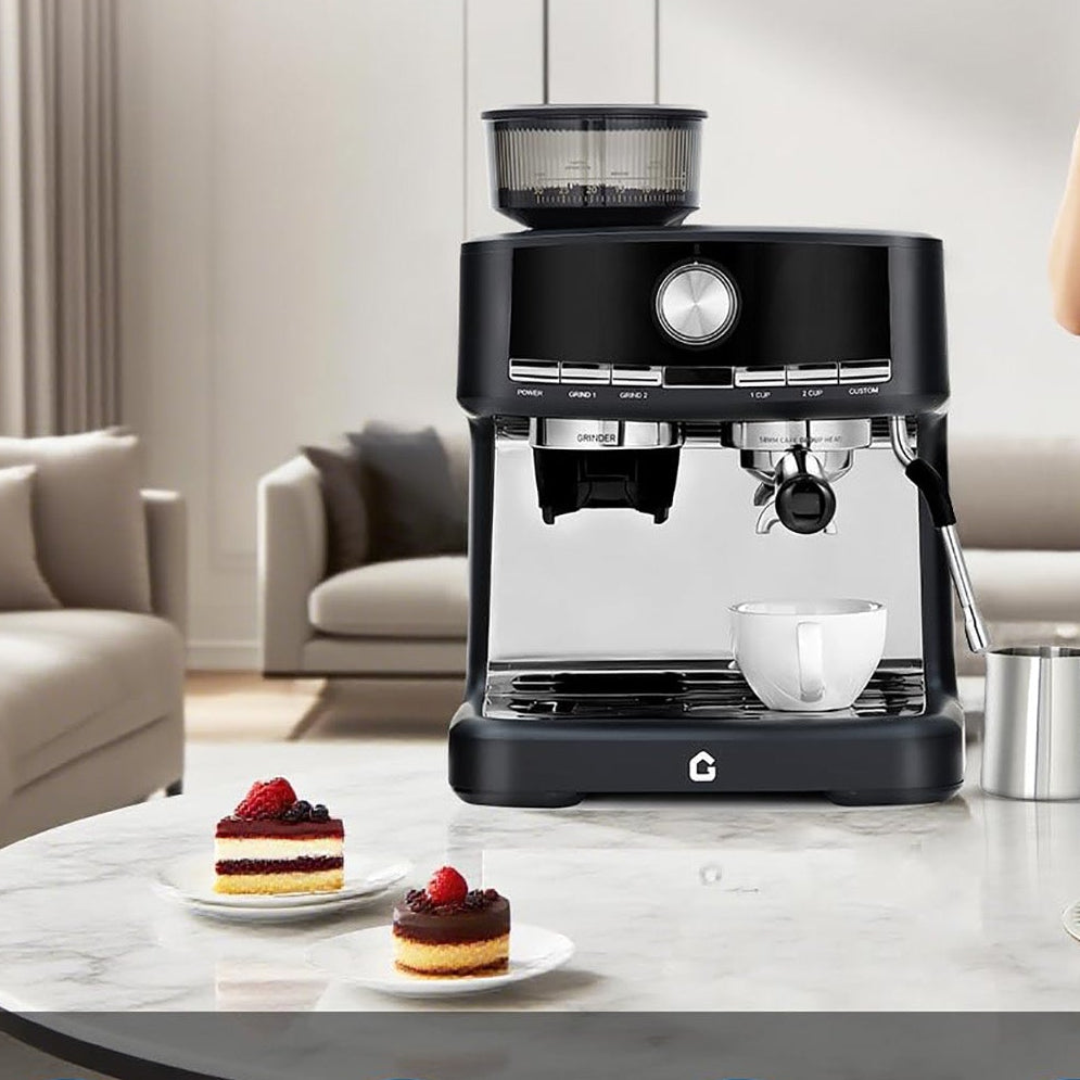 Espressomachine 20 Bar met Molen en Melkopschuimer