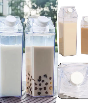Transparante Melkpak Waterfles – Draagbare Drinkfles 500 ml / 1000 ml
