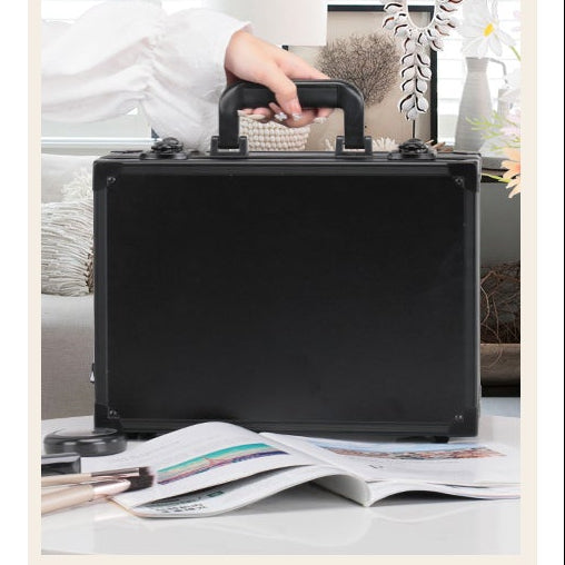 Make-up Reiskoffer met LED Spiegel – Waterdichte Organizer met Verstelbare Verdelers