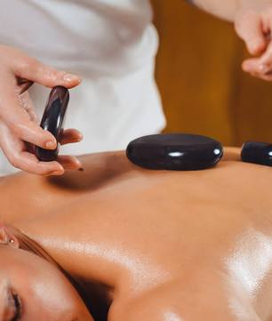 Set van 6 Hot Stone Massagestenen – Basalt Stenen voor Ontspanning en Spierherstel