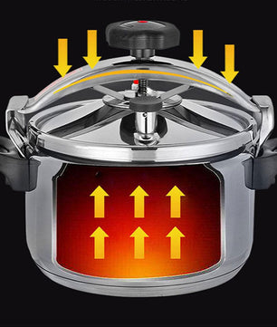 Aluminium Snelkookpan 3L/4L/5L/7L – Gasgeschikt met Easy Lock Deksel en Explosieveilige Constructie