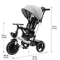 5-in-1 Kinderwagen Driewieler – Verstelbare Luifel, Duwstang en Veiligheidsharnas voor 1–5 Jaar