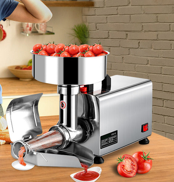 Elektrische Tomatenzeef 370W – Commerciële RVS Sausmaker met Hoge Capaciteit