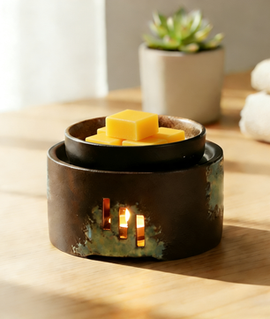 Keramische Aromatherapiebrander – Wax Melt en Olieverspreider met Kaarsverwarming voor Spa en Interieur