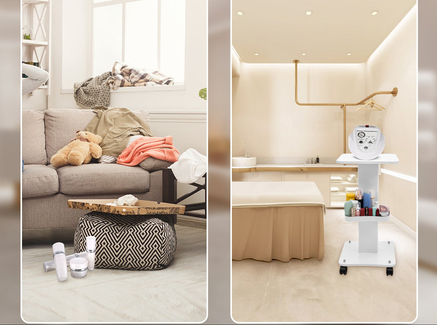 Schoonheidssalon Trolley met Wielen – Multifunctionele Rollende Kar met 40 kg Draagvermogen
