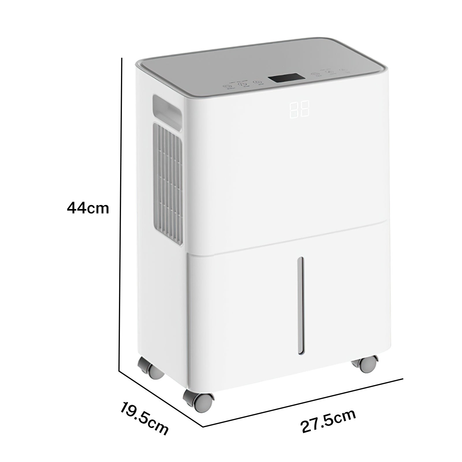 Compacte Luchtontvochtiger 1600 ml – Stil en Energiezuinig met Afvoerslang