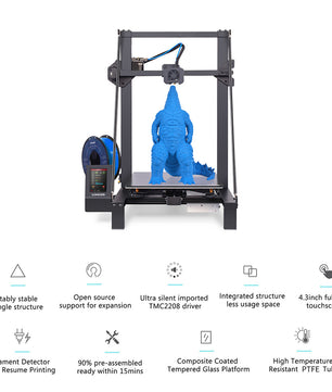 Grote 3D Printer met Touchscreen en 30 × 30 × 40 cm Printvolume