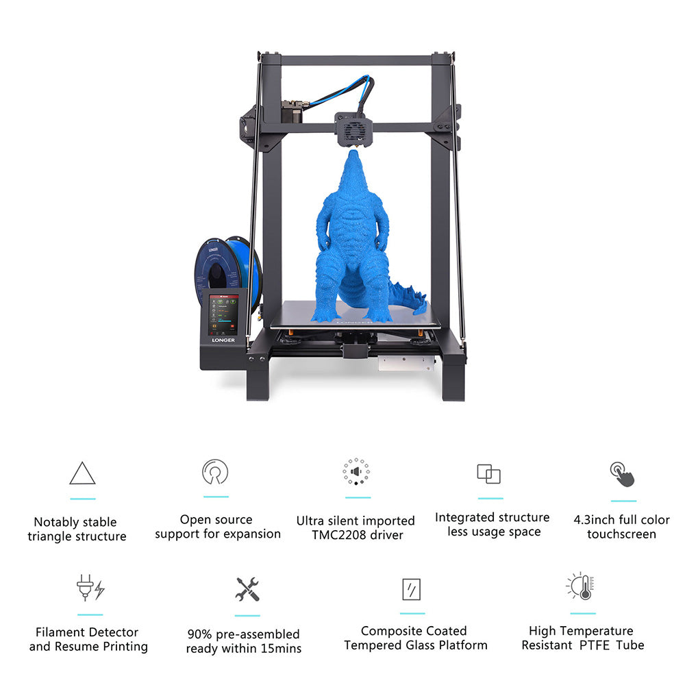 Grote 3D Printer met Touchscreen en 30 × 30 × 40 cm Printvolume
