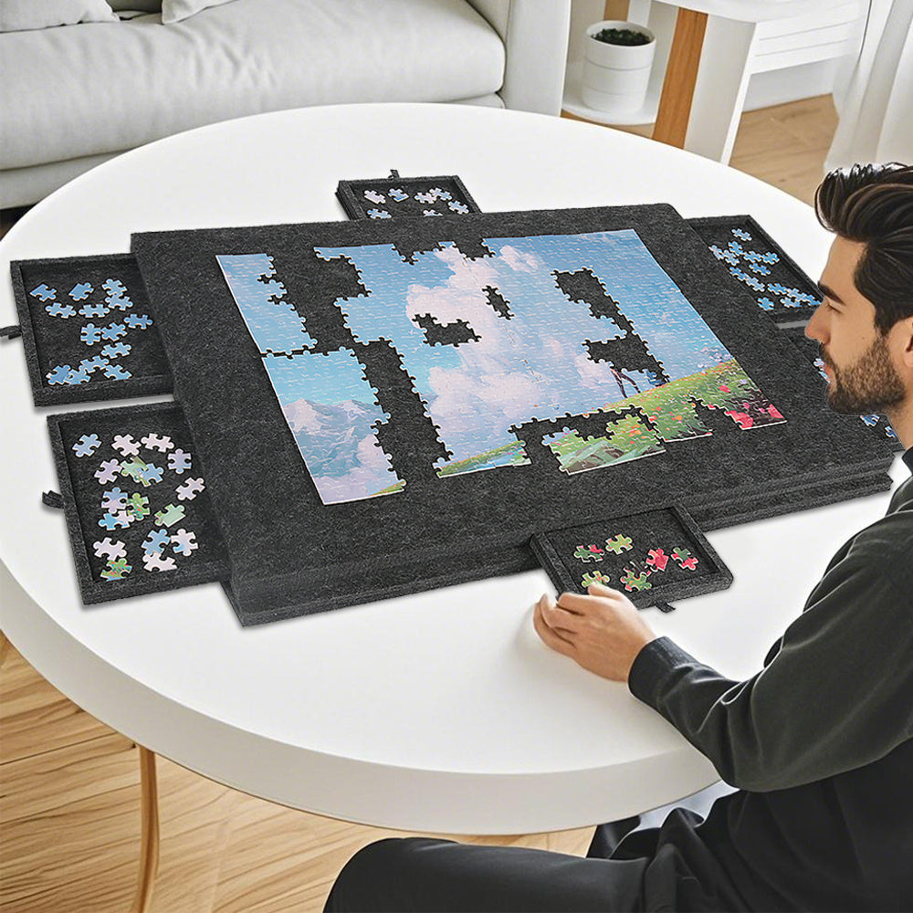 Puzzelbord met 6 Laden – Draagbare Puzzeltafel voor 1000 Stukjes