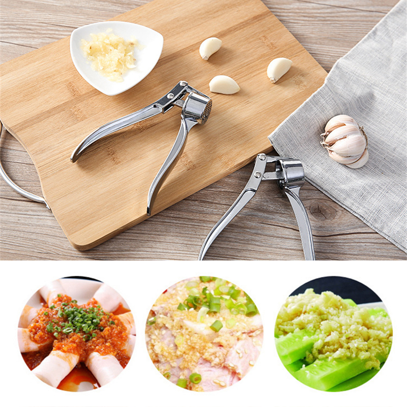 RVS Knoflookpers – Handmatige Knoflook Crusher en Squeezer voor Keuken