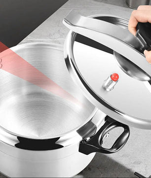 Aluminium Snelkookpan 3L/4L/5L/7L – Gasgeschikt met Easy Lock Deksel en Explosieveilige Constructie