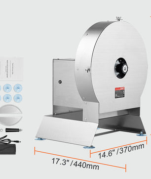 Elektrische Groentesnijder met Instelbare Dikte 0–12 mm – Commerciële Snijmachine met Handmatige Stand