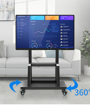 Mobiele TV Wagen 32–75 inch – Verrijdbare TV Standaard met Wielen en Hoogteverstelling