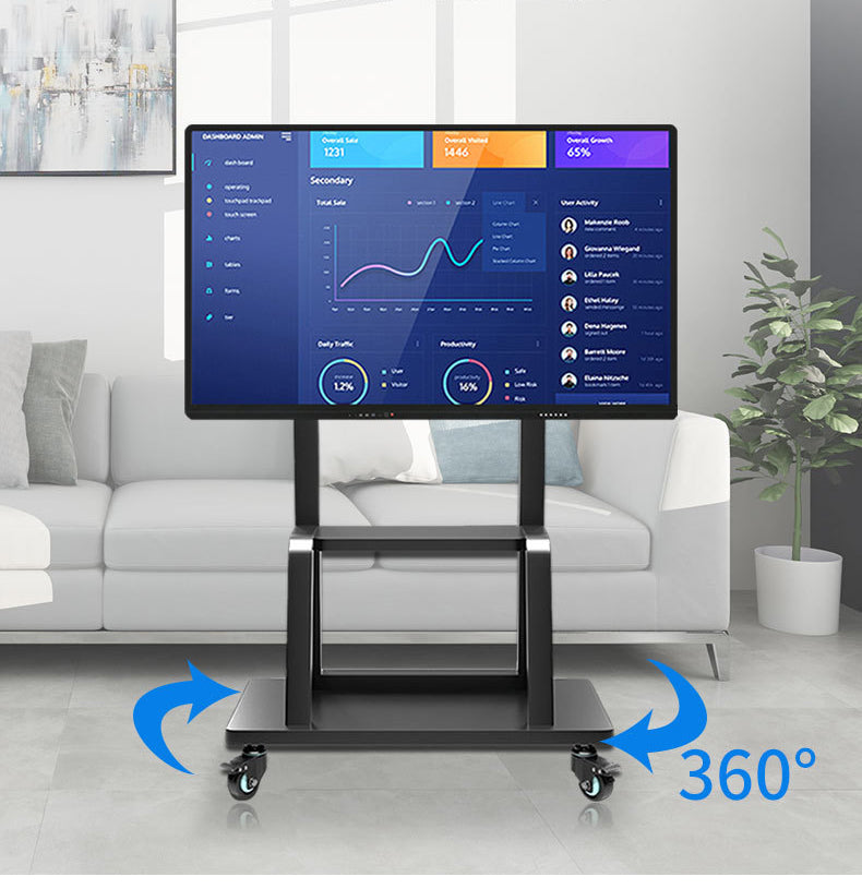 Mobiele TV Wagen 32–75 inch – Verrijdbare TV Standaard met Wielen en Hoogteverstelling