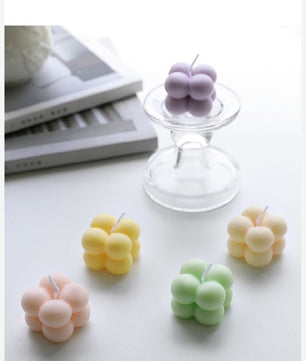 Mini Kubus Aromatherapie Kaars – Decoratieve Geurkaars voor Sfeer en Cadeau