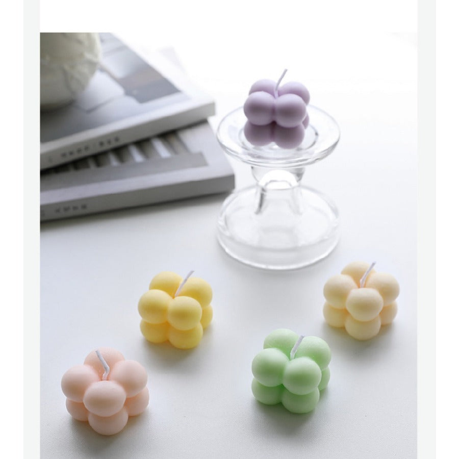 Mini Kubus Aromatherapie Kaars – Decoratieve Geurkaars voor Sfeer en Cadeau
