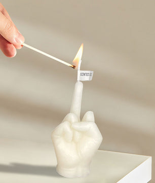 Grappige Geurkaars Middelvinger – Sojawas Aromatherapie Kaars met Uniek Design voor Decoratie