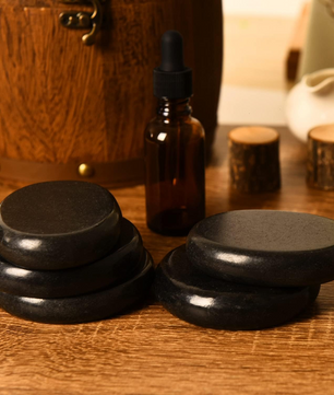 Set van 6 Hot Stone Massagestenen – Basalt Stenen voor Ontspanning en Spierherstel