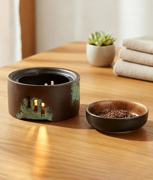 Keramische Aromatherapiebrander – Wax Melt en Olieverspreider met Kaarsverwarming voor Spa en Interieur