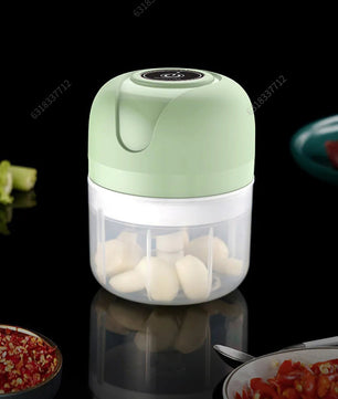 USB Draadloze Elektrische Knoflookstamper 250 ml – Compacte Groentehakker met 6 Messen