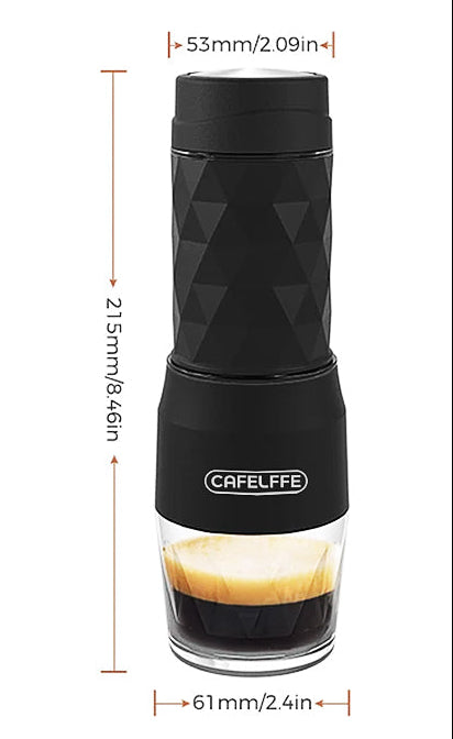Draagbare 3-in-1 Espressomaker voor Capsules en Gemalen Koffie