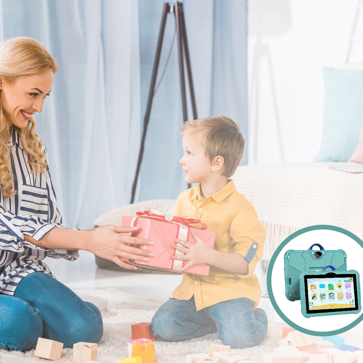 7 Inch Kinder Tablet – Android 13, 4GB RAM en 64GB Opslag voor Educatief Gebruik