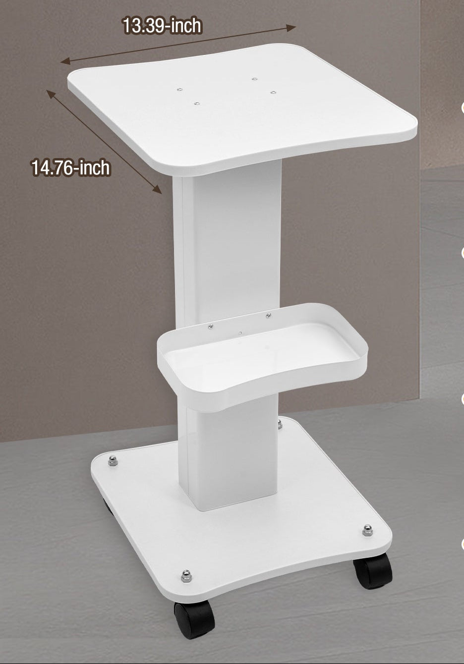 Schoonheidssalon Trolley met Wielen – Multifunctionele Rollende Kar met 40 kg Draagvermogen