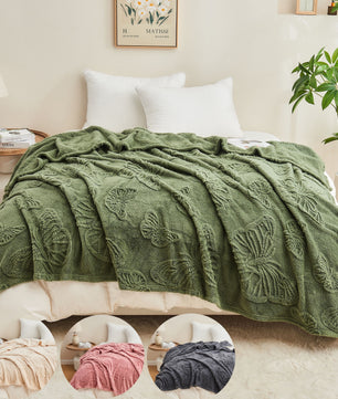 Luxe Gebreide Deken – Zachte Fleece Sherpa voor Bank en Kantoor