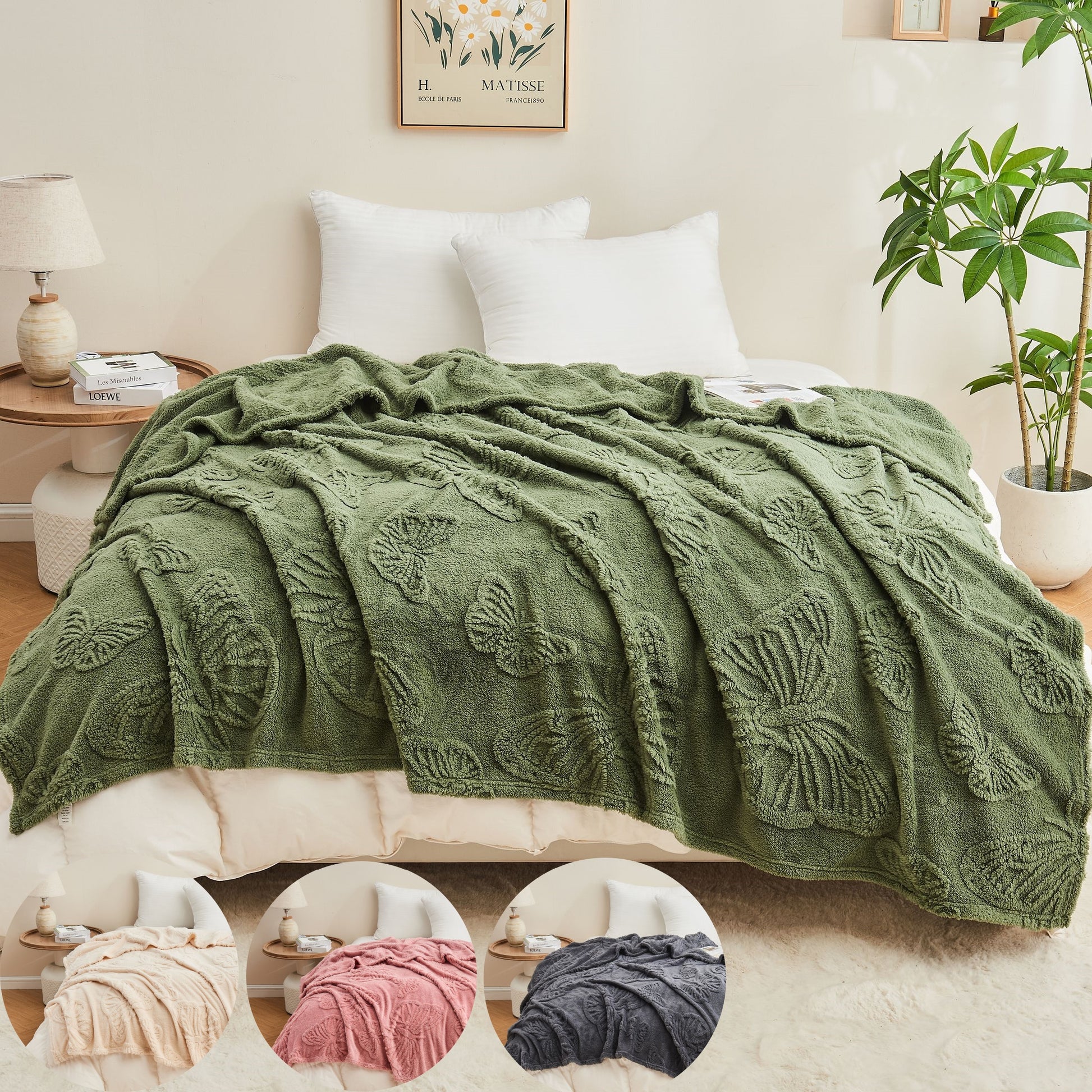Luxe Gebreide Deken – Zachte Fleece Sherpa voor Bank en Kantoor