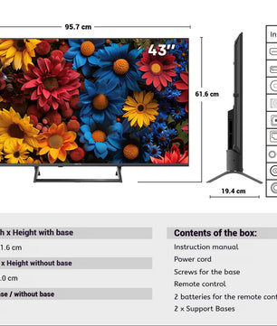43 Inch 4K QLED Smart TV met Google TV – Dolby Atmos, HDR en Game Mode