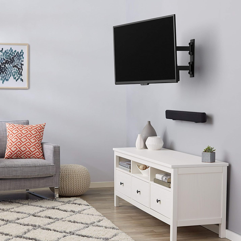 Universele TV Muurbeugel 17–55 inch – Draaibaar en Kantelbaar met Scharnierende Armen