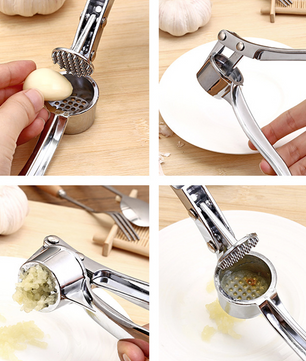 RVS Knoflookpers – Handmatige Knoflook Crusher en Squeezer voor Keuken