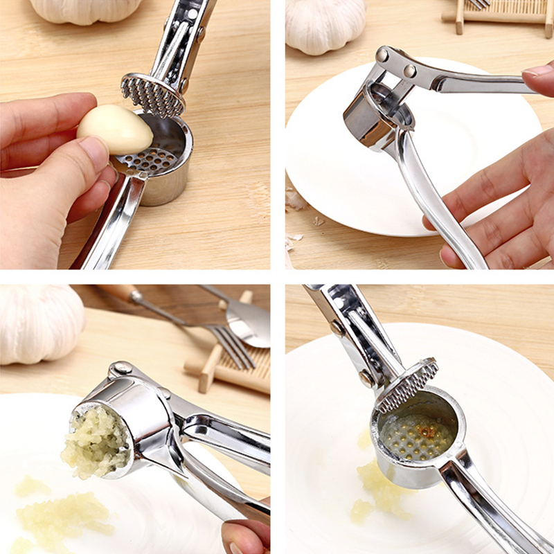 RVS Knoflookpers – Handmatige Knoflook Crusher en Squeezer voor Keuken