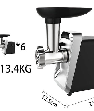 3-in-1 Elektrische Vleesmolen en Worstvuller – 750W Keukenmachine met RVS Messen