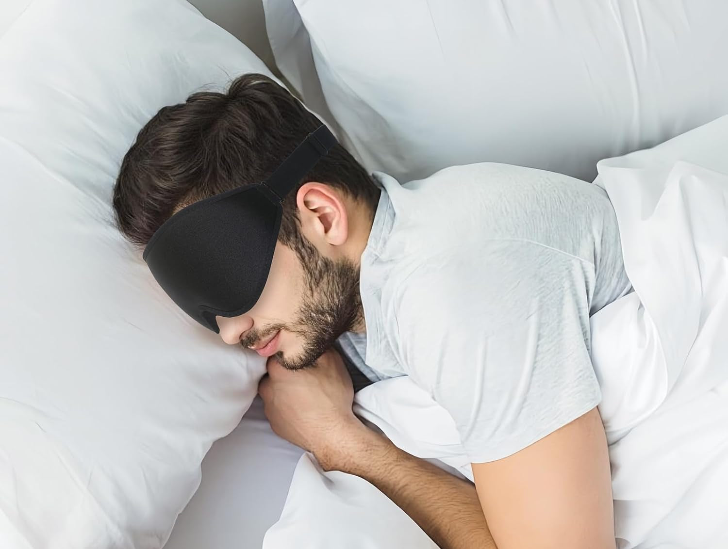 3D Slaapmasker met Oordoppen – Lichtdicht en Verstelbaar voor Diepe Slaap