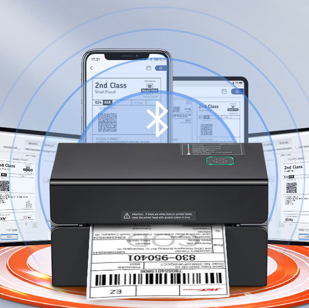 Thermische Labelprinter 300 DPI met Bluetooth en Automatische Labelherkenning – Snelle Verzendlabels en Barcode Printing