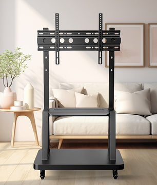 Mobiele TV Wagen 32–75 inch – Verrijdbare TV Standaard met Wielen en Hoogteverstelling