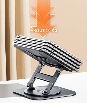 360° Draaibare Laptopstandaard Aluminium – Verstelbare Bureauverhoger voor Notebook