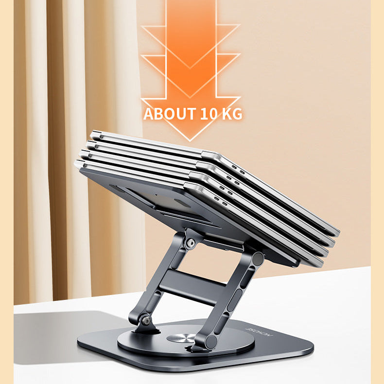 360° Draaibare Laptopstandaard Aluminium – Verstelbare Bureauverhoger voor Notebook