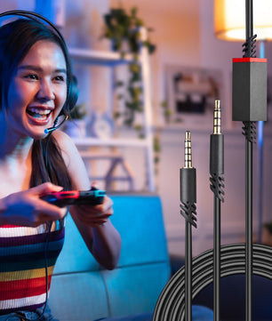 Headset Audio Kabel met Inline Mute – 2m Vervangingskabel voor Gaming Headsets