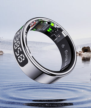 Slimme Ring met Touch Display en Draadloos Opladen – Gezondheidsmonitor en Waterdicht