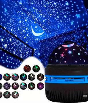 LED Sterrenhemel Projector – Galaxy Lamp met Maan en Sterren, RGB Nachtlamp en Sfeerverlichting