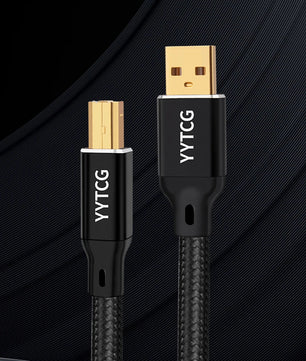 Hifi USB Audiokabel – OCC Verzilverde DAC Kabel Type A-B / C-B / C-C