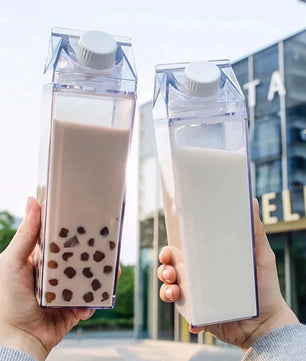 Transparante Melkpak Waterfles – Draagbare Drinkfles 500 ml / 1000 ml