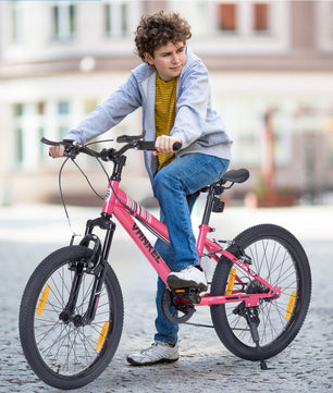 20 Inch Kinder Mountainbike – Met 6 Versnellingen, Achtervering en V-Brakes, Lichtgewicht en Sportief