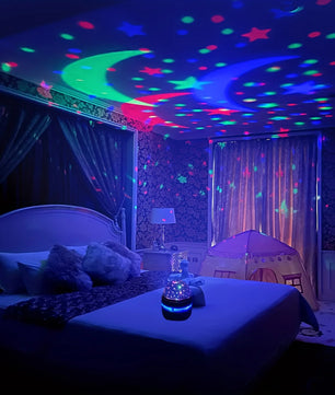 LED Sterrenhemel Projector – Galaxy Lamp met Maan en Sterren, RGB Nachtlamp en Sfeerverlichting