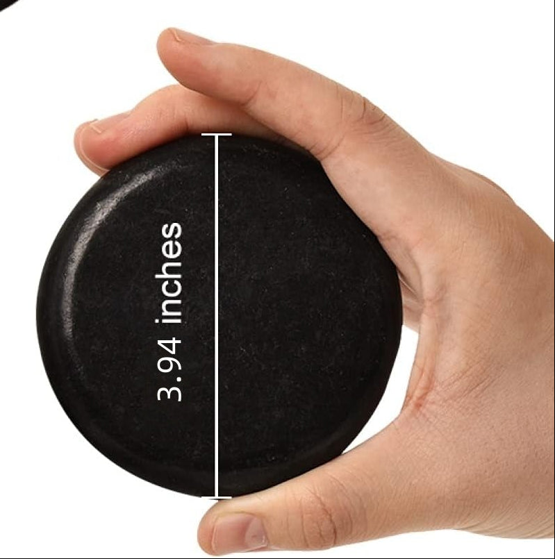 Set van 6 Hot Stone Massagestenen – Basalt Stenen voor Ontspanning en Spierherstel