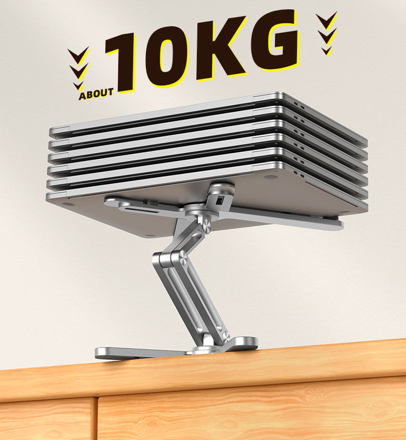 Opvouwbare Aluminium Laptopstandaard met 360° Rotatie – Verstelbare Notebook en Tablet Houder met Warmteafvoer
