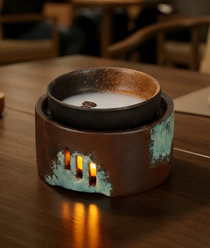 Keramische Aromatherapiebrander – Wax Melt en Olieverspreider met Kaarsverwarming voor Spa en Interieur
